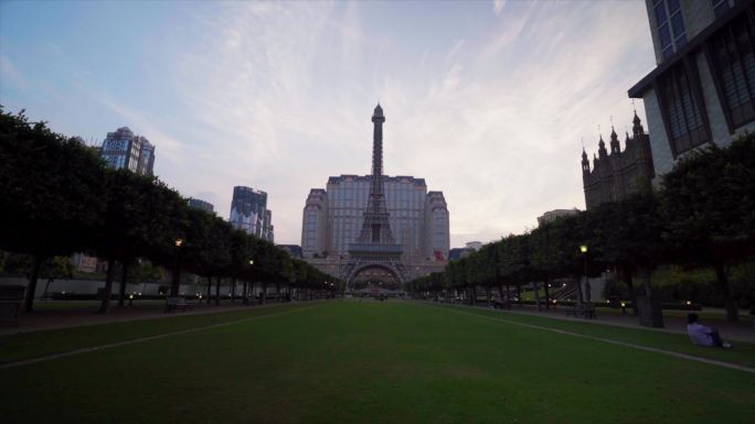 巴黎铁塔延时拍摄澳门巴黎人