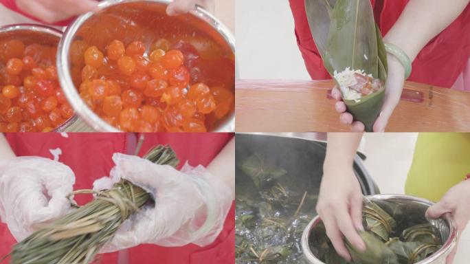 【4K】粽子端午节包粽子制作过程端午美食
