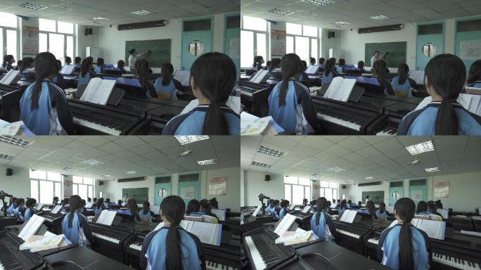 新疆学生在上音乐课