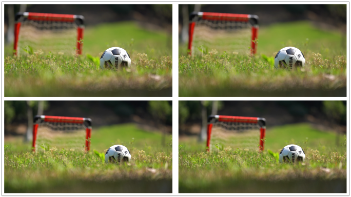 足球草地足球框空镜