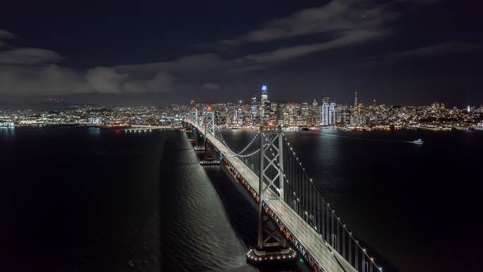 旧金山海湾大桥|无人机超延时| 4K UHD