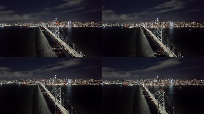 旧金山海湾大桥|无人机超延时| 4K UHD
