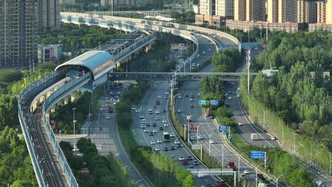 西安 浐灞 道路长焦段 车流