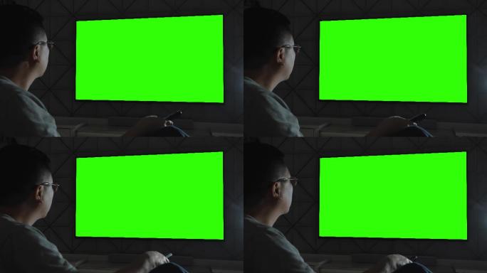 使用绿色屏幕观看电视