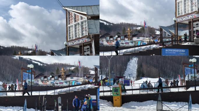 俄罗斯滑雪胜地景观