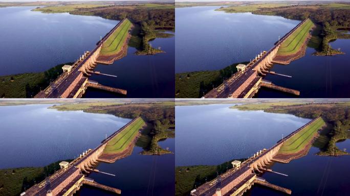 巴西Tiete河小型水电站的空中捕获