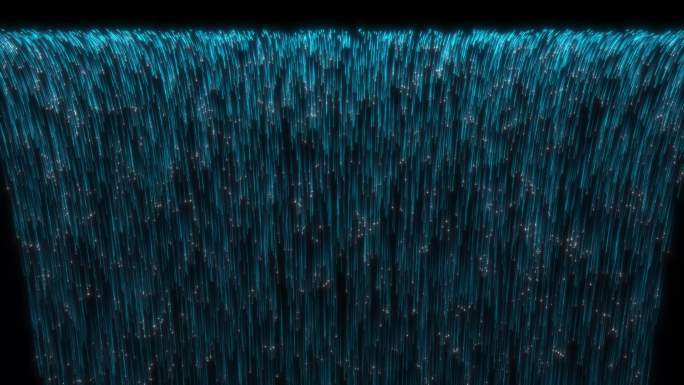 蓝色粒子群瀑布