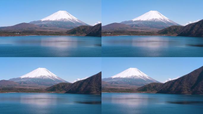 富士山离朔矶湖；平移运动