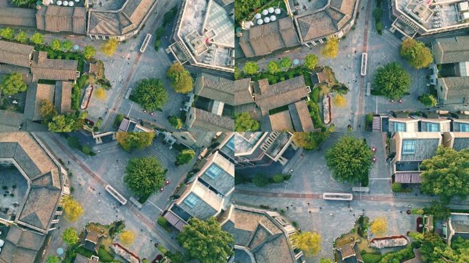 成都大邑县安仁古镇航拍