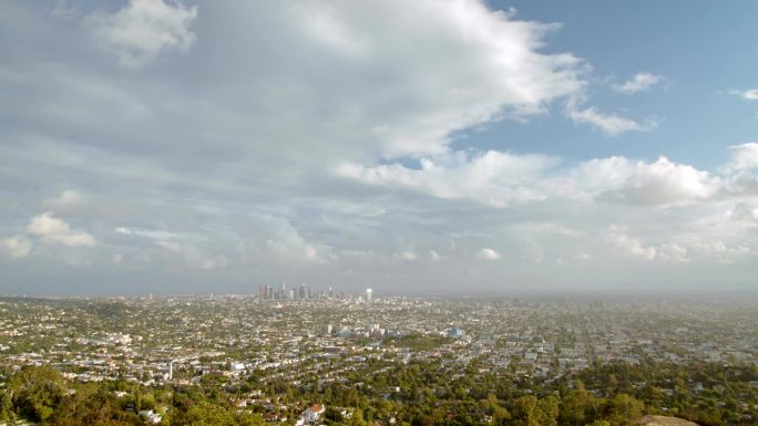 洛杉矶市建筑群俯视城市