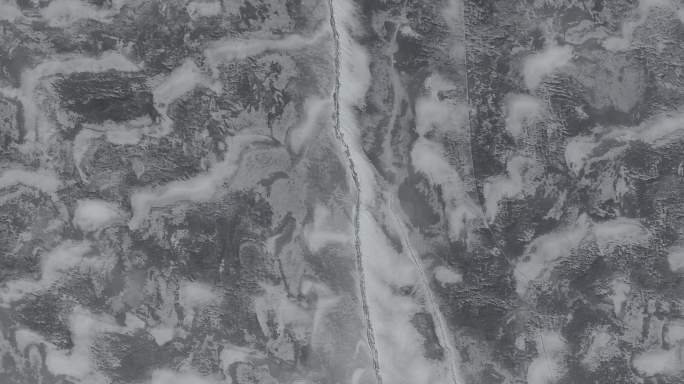冰雪覆盖的贝加尔湖-4K航拍