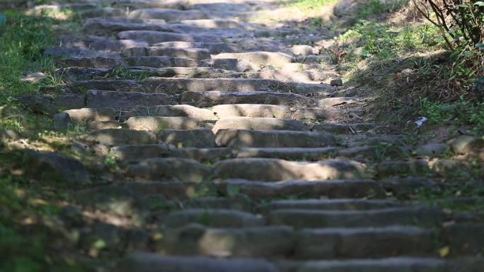 江南浙江绍兴诸暨马剑古道石阶石子路