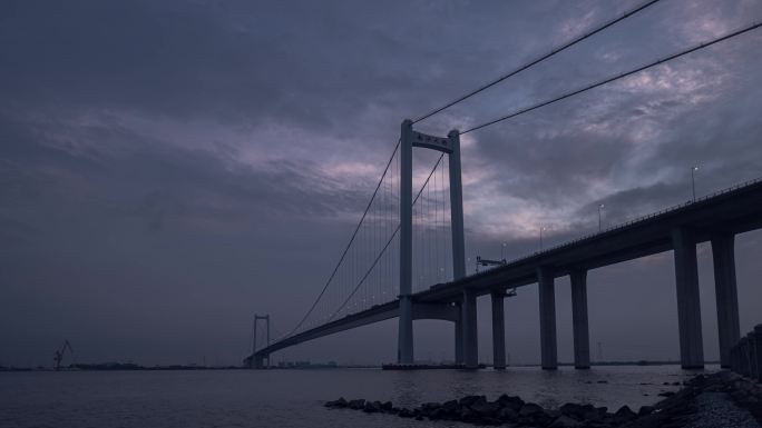 【4K】广州南沙大桥日落延时