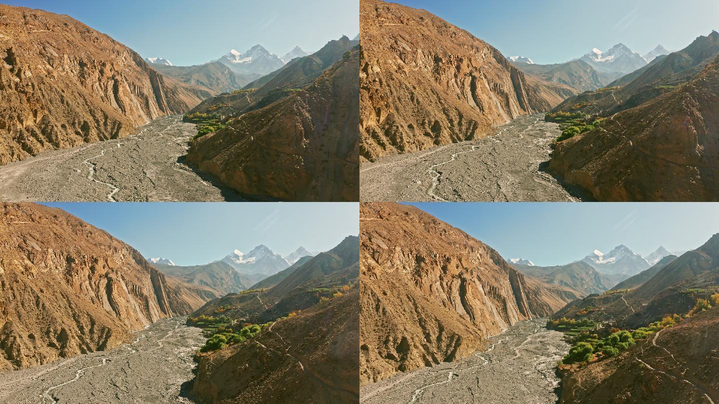尼泊尔下野马路博拉的高角度视图