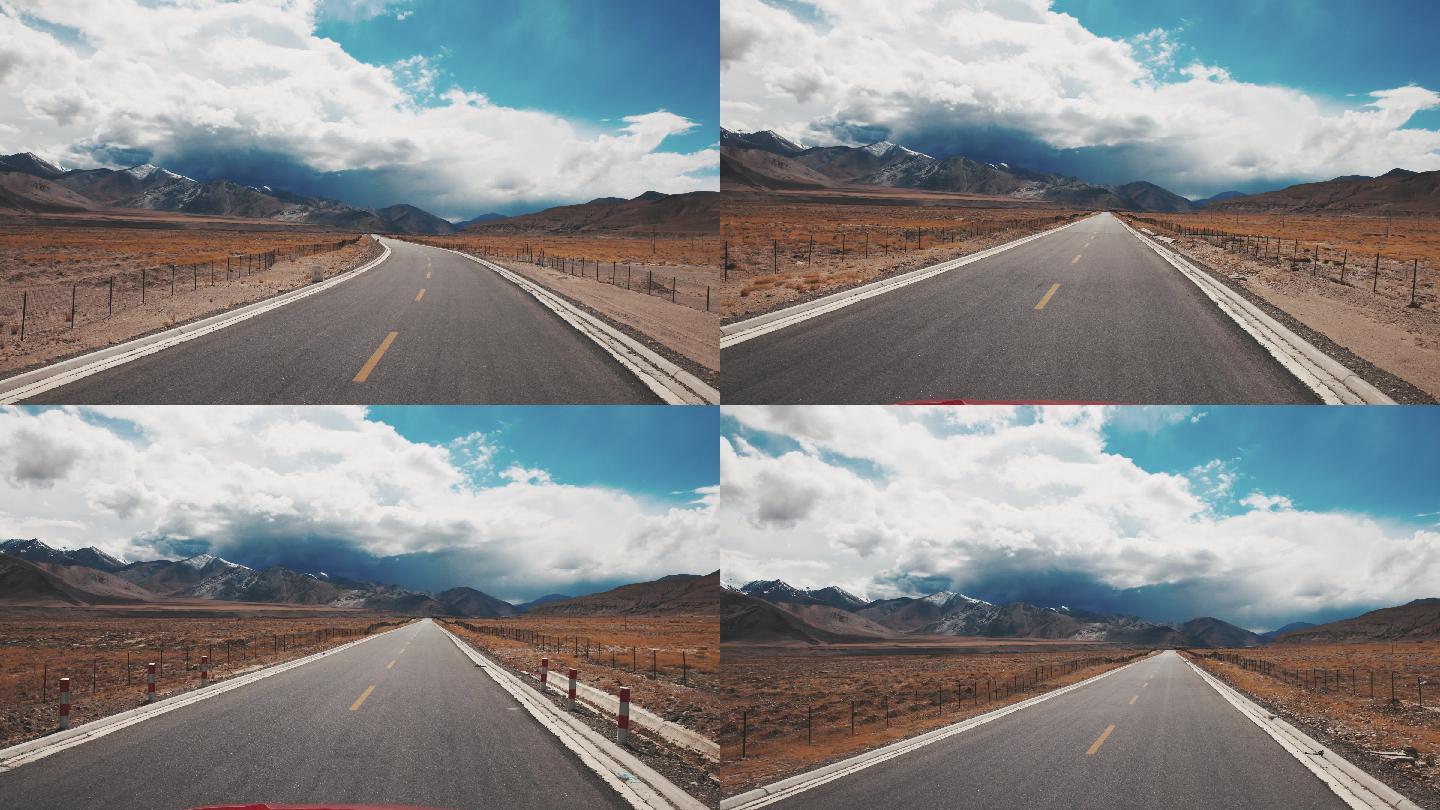 中国西藏日喀则地区高原公路，亚洲青藏高原