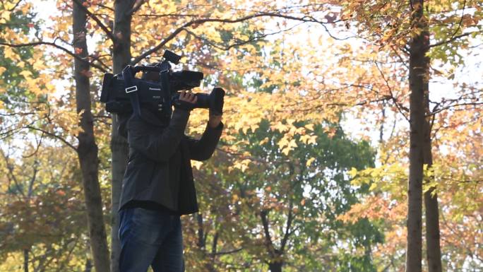 摄像记者摄像机操作镜头新闻 媒体 摄影
