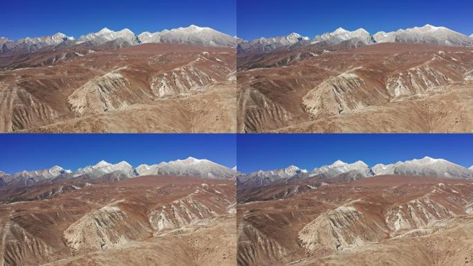 尼泊尔喜马拉雅山脉壮丽景观的高角度视图