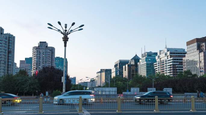 北京复兴路夜景延时