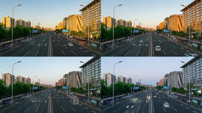 北京二环路夜景延时