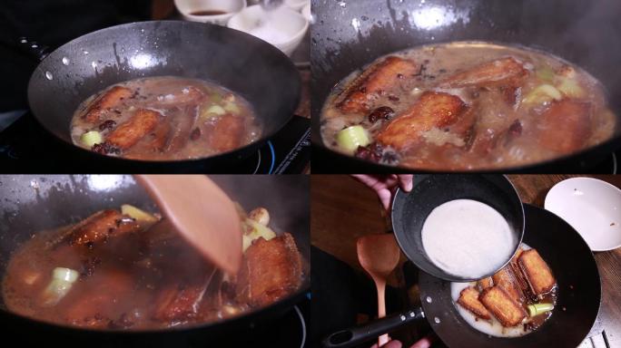 【镜头合集】葱姜蒜炝锅炖带鱼  (3)