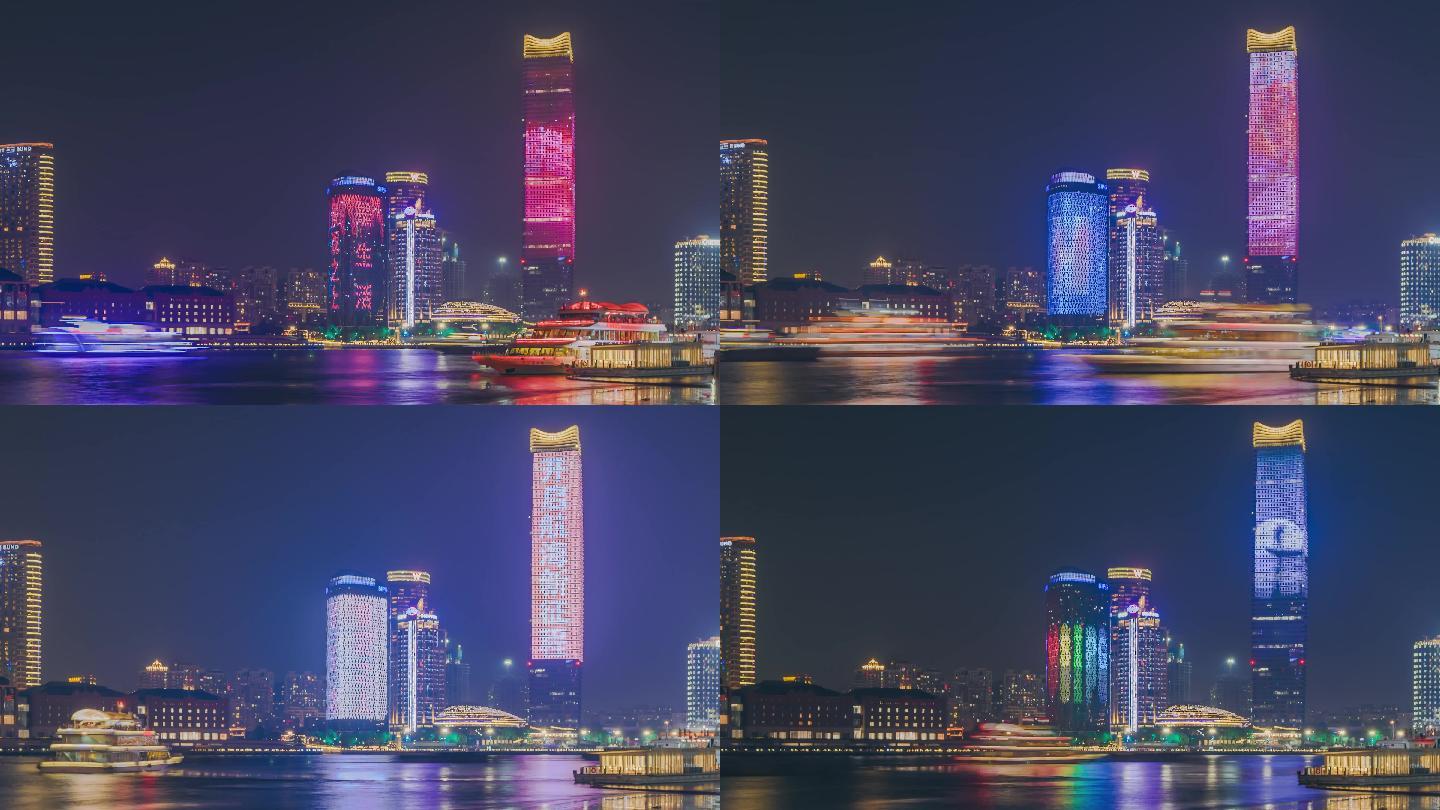 上海北外滩夜景4K