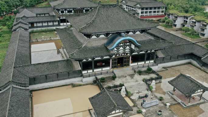 4k四川眉山光明寺寺庙空镜素材