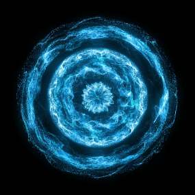 能量爆炸放射冲击波 -蓝色视频素材