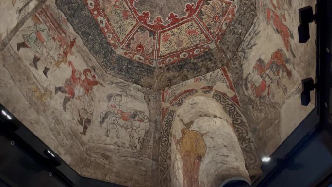 陕西考古博物馆中唐代壁画穹顶