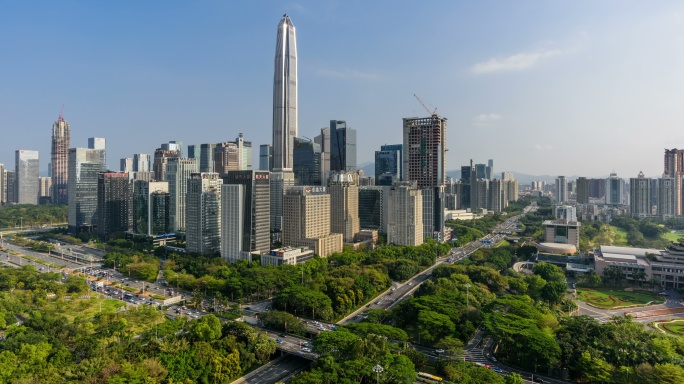 中国深圳中央商务区摩天大楼