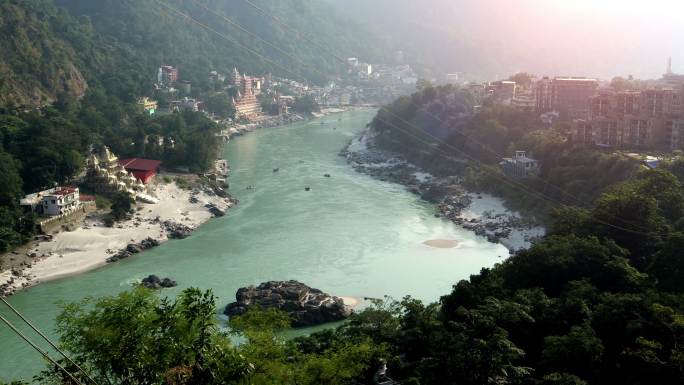 恒河，Rishikesh，Uttarakhand，印度