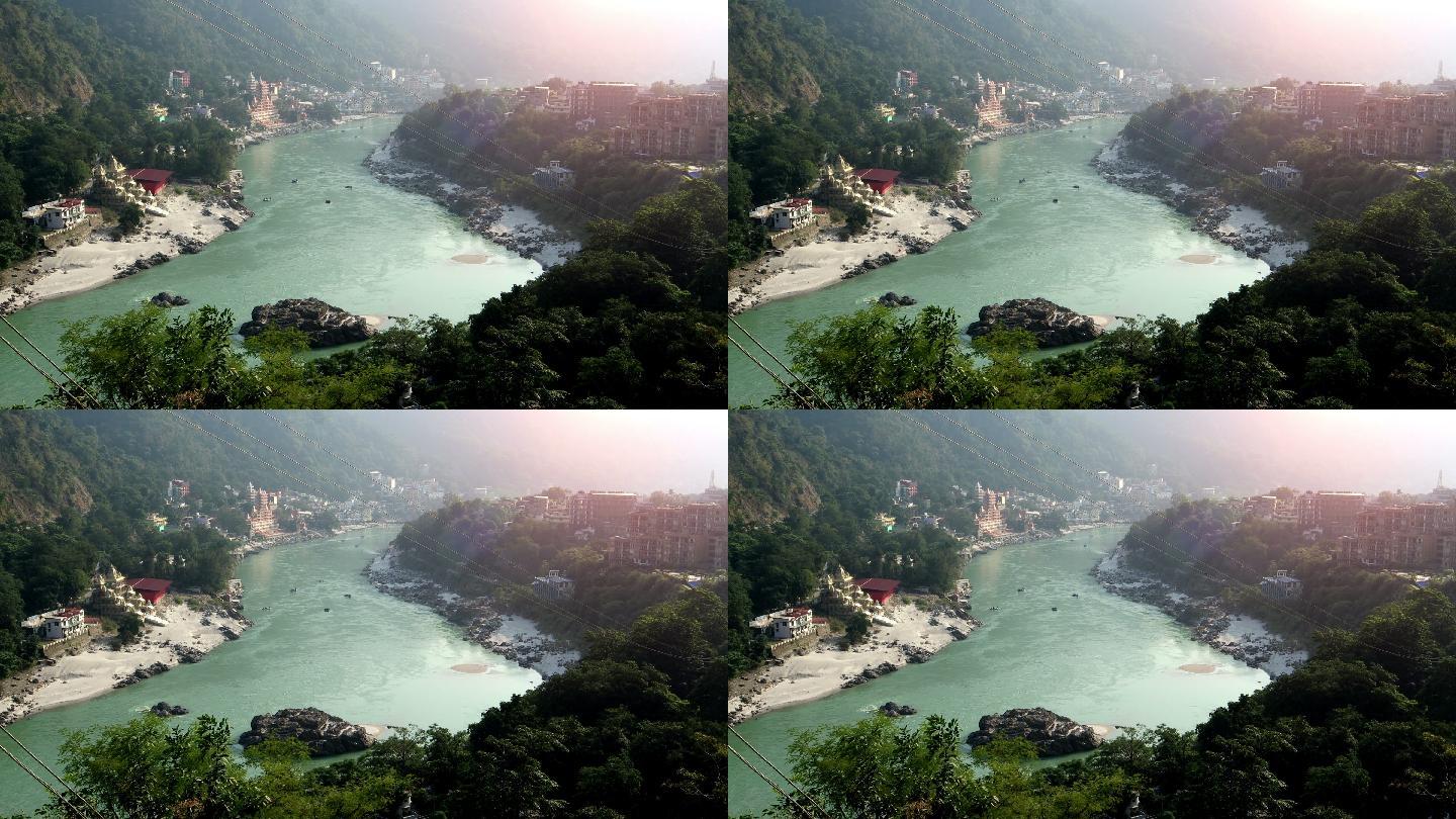 恒河，Rishikesh，Uttarakhand，印度