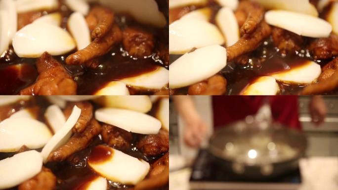 【镜头合集】年糕蟹肉蟹煲韩式海鲜年糕锅