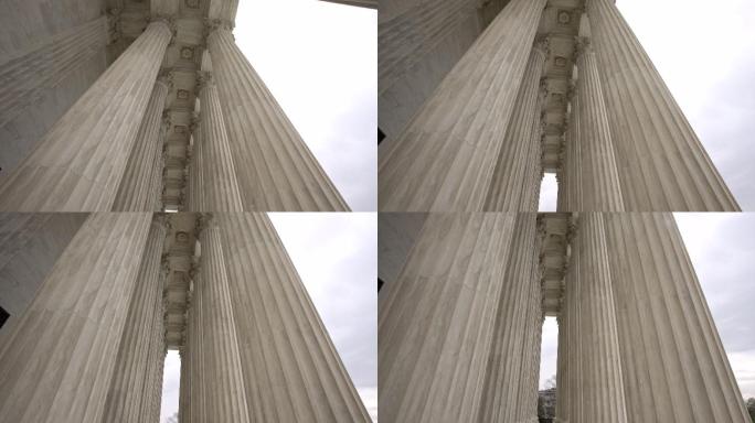华盛顿特区美国最高法院纵队倾斜