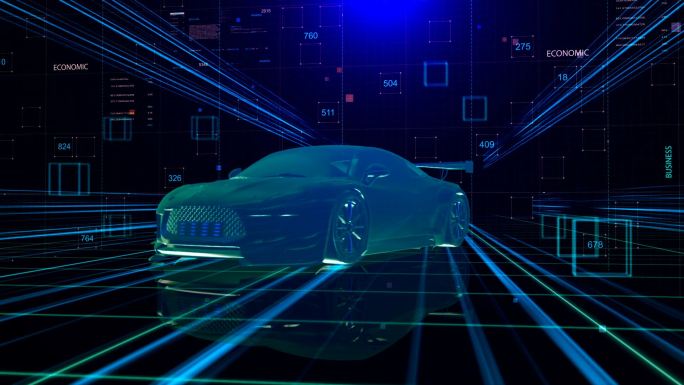 未来科技感数字空间汽车产品展示
