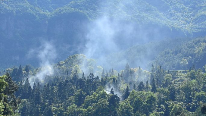 重庆南川万卷书台露营基地一角的风光