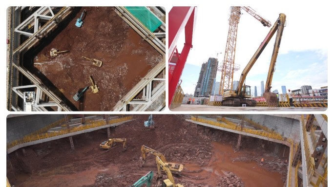 深基坑施工-挖掘机土方开挖