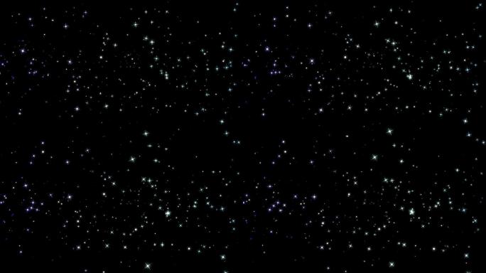 黑背景下的星系恒星运动