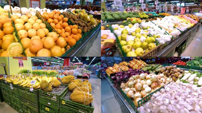 大型超市 购物 水果 蔬菜 高端 商场