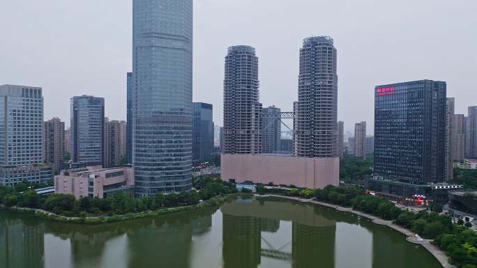 绍兴世茂中心,梅龙湖公园,湖景