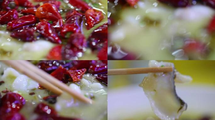 中国传统美食酸菜鱼视频素材