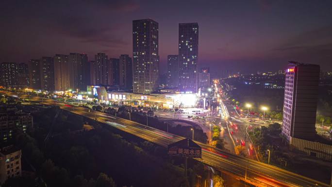 安庆吾悦广场夜景延时