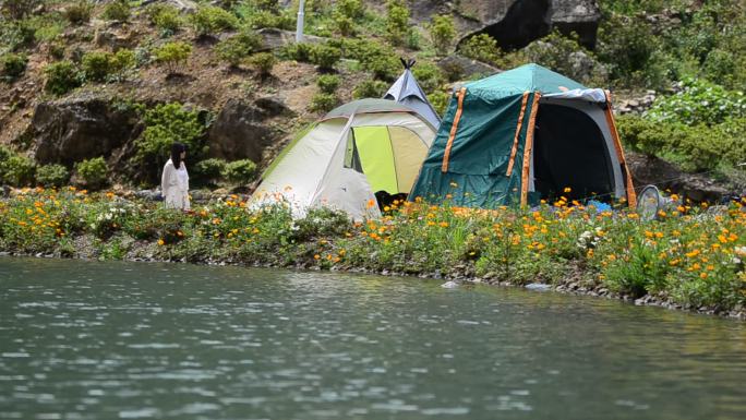 重庆南川万卷书台露营基地一角的风光