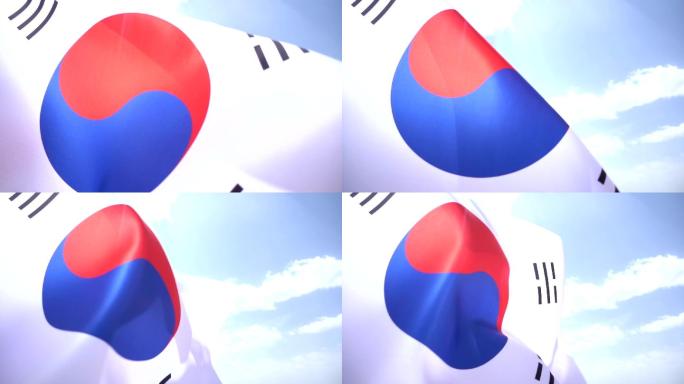 韩国国旗高细节韩国国旗