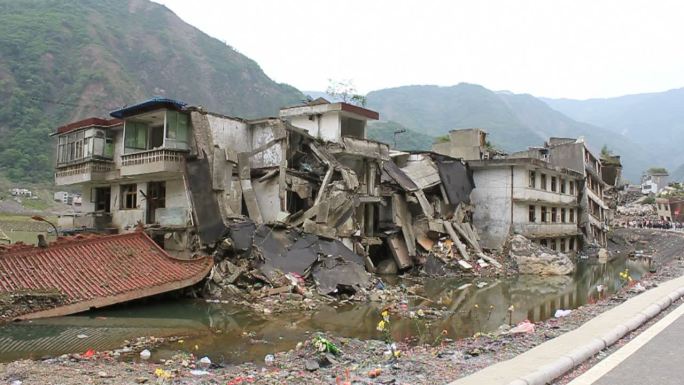 四川地震废墟地震灾难汶川