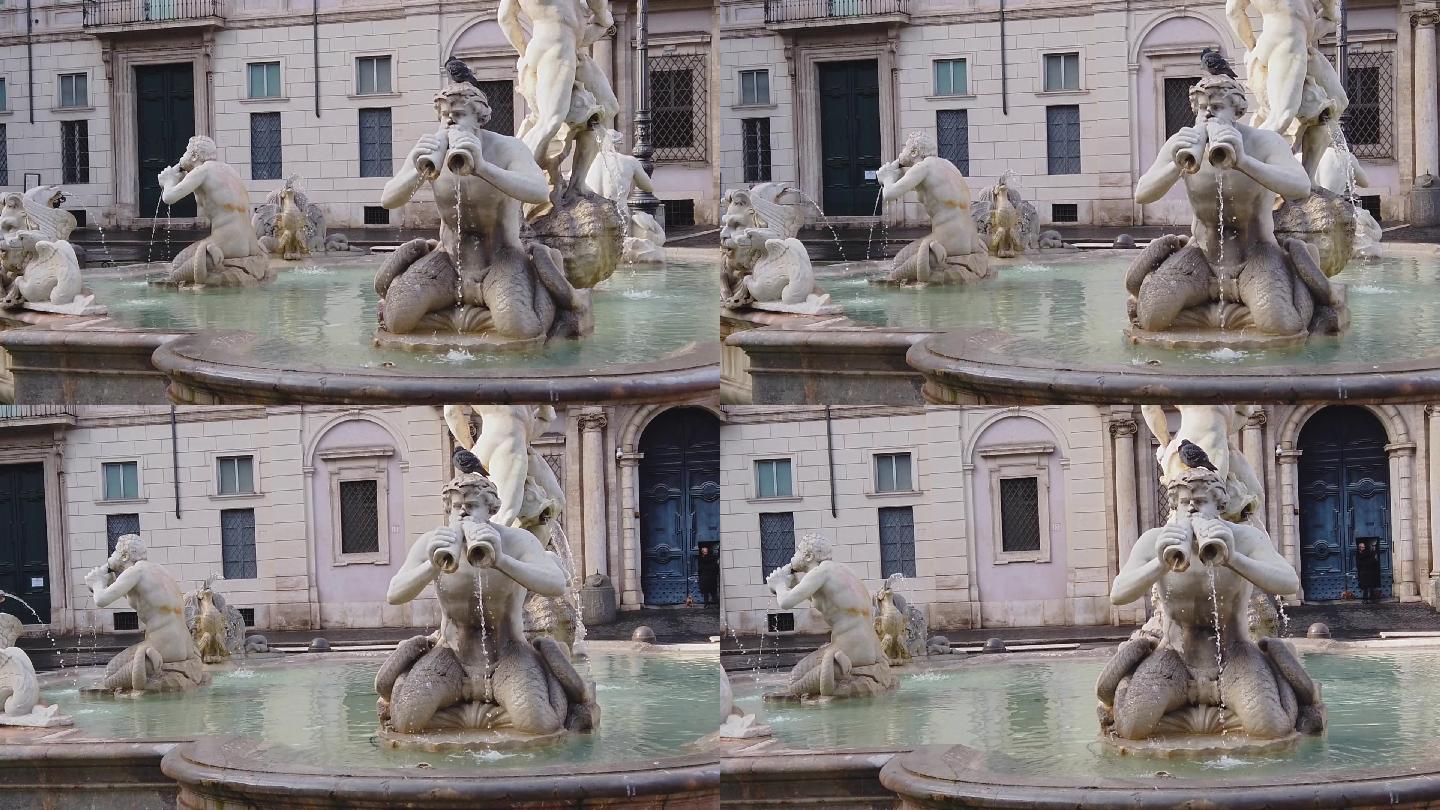 罗马纳沃纳广场摩罗广场雕像