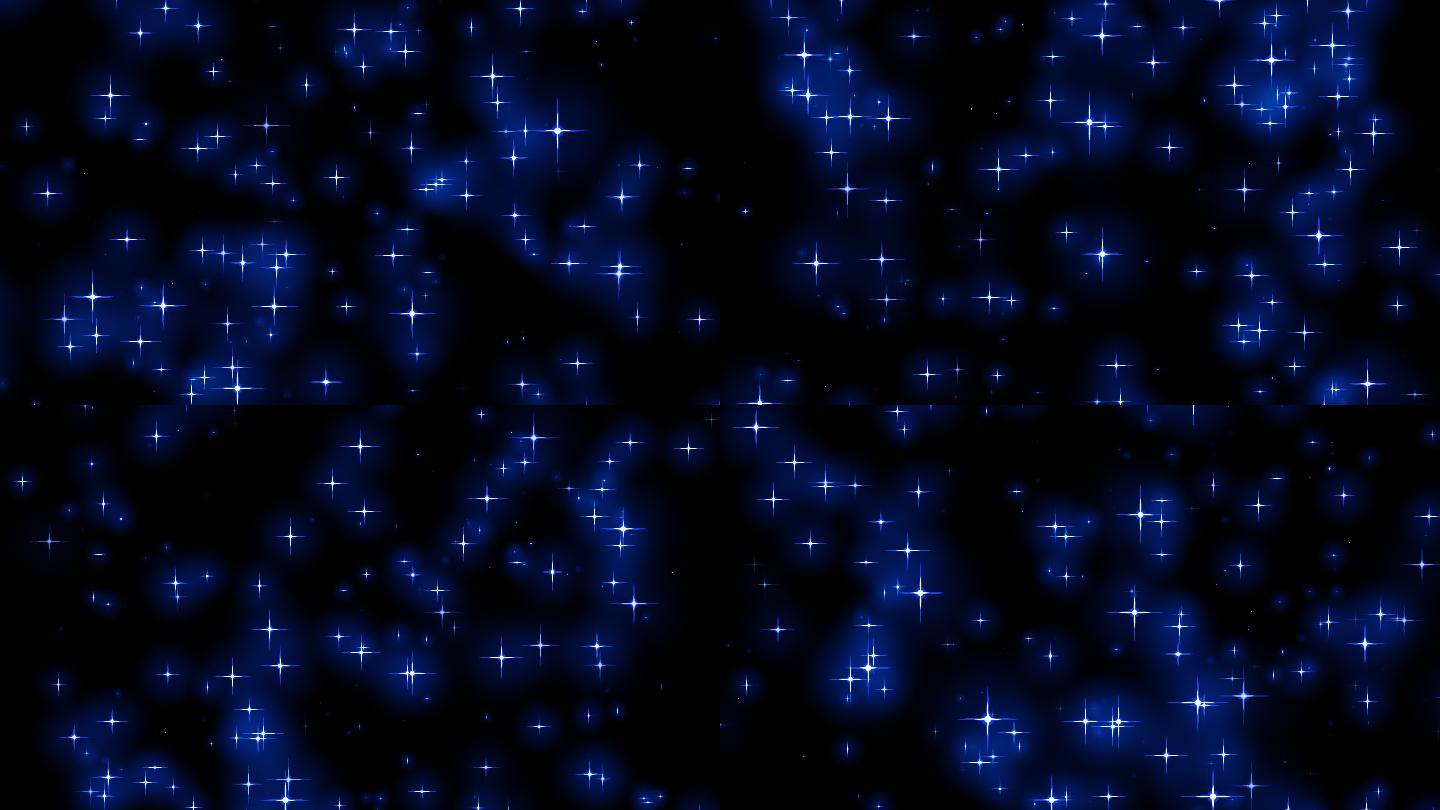 蓝色星星星光素材带通道