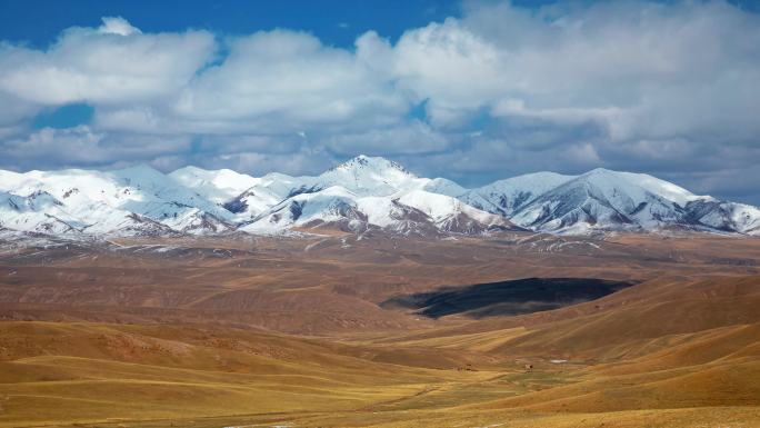 祁连山雪山草原延时摄影