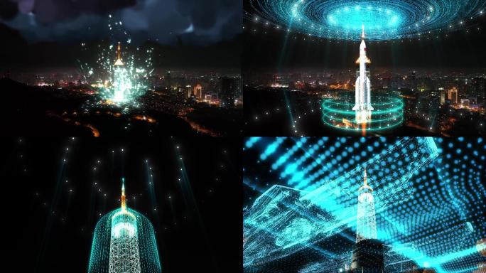 地标建筑城市商业虚拟全息VR灯光秀可定制