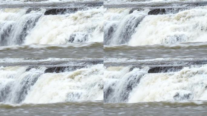 奔腾河流流水激流 激情澎湃波涛汹涌