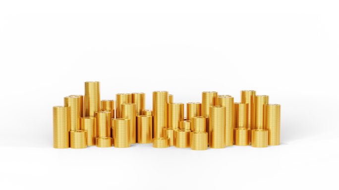 金币的大量增加代表着财富。